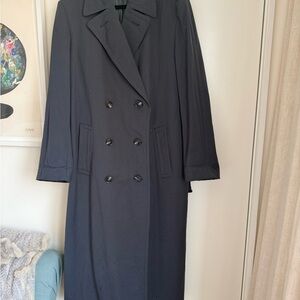 Women's Double-Breasted Blue Trench